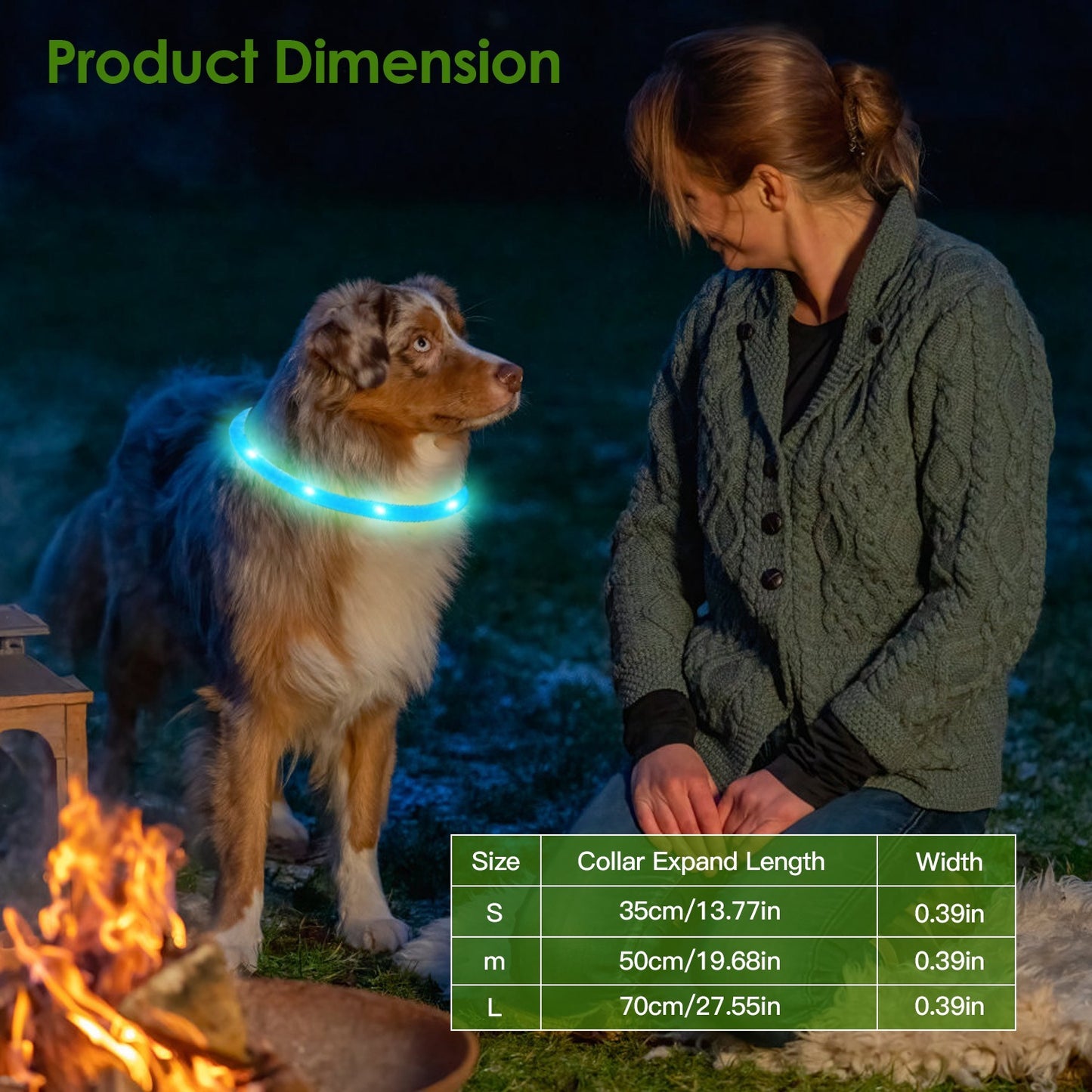 1Pc USB Rechargeable LED Dog