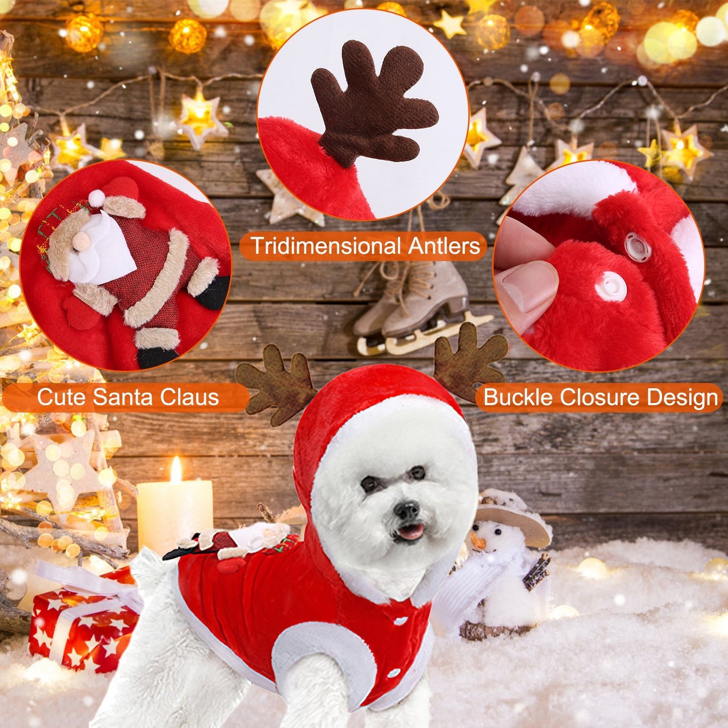1Pc Pet Christmas Clothes Santa Claus