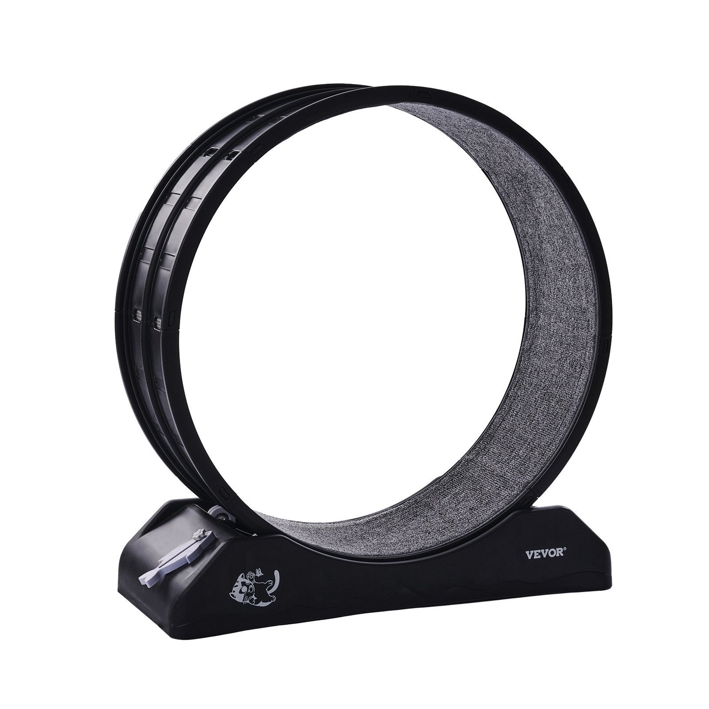 Cat Exercise Wheel 31.5 In Large Indoor Cat Running Wheel Treadmill Black