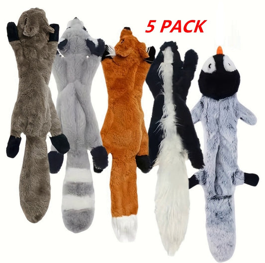 5 Pack Dog Squeaky Toys