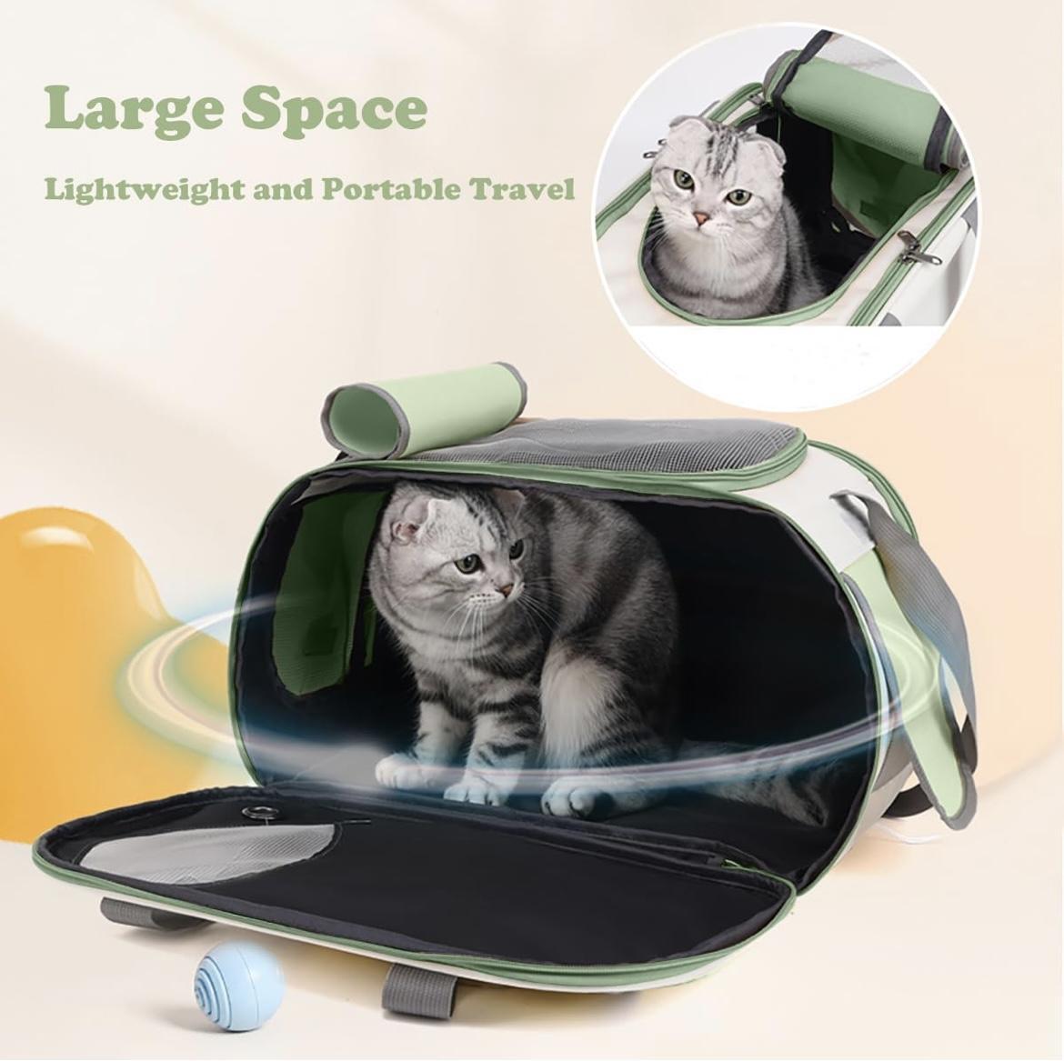 Portable And Lightweight Pet Travel Large Capacity Breathable Shoulder Backpack Cat Bag