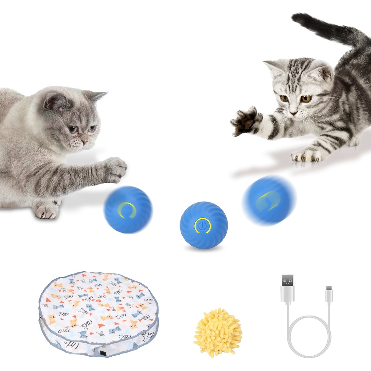 Cat Toys Ball Fast Rolling