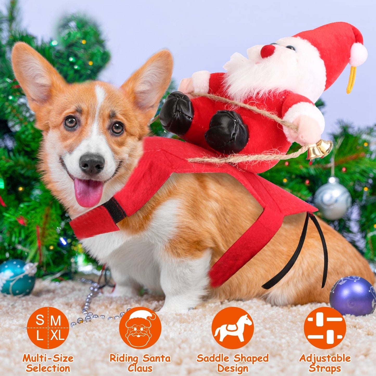 S-M-L-XL Options -- 1Pc Pet Christmas Costumes