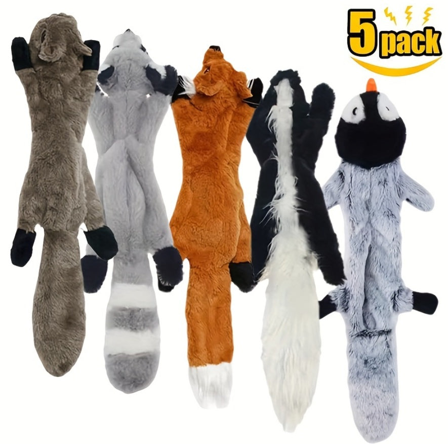 5 Pack Dog Squeaky Toys
