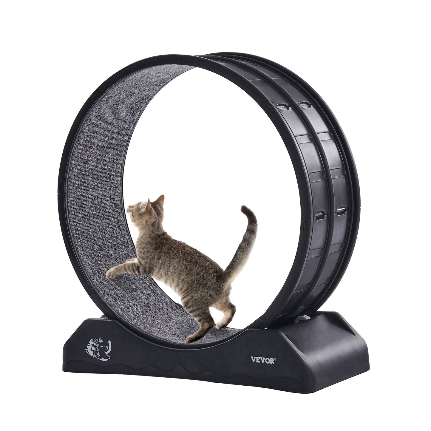 Cat Exercise Wheel 31.5 In Large Indoor Cat Running Wheel Treadmill Black