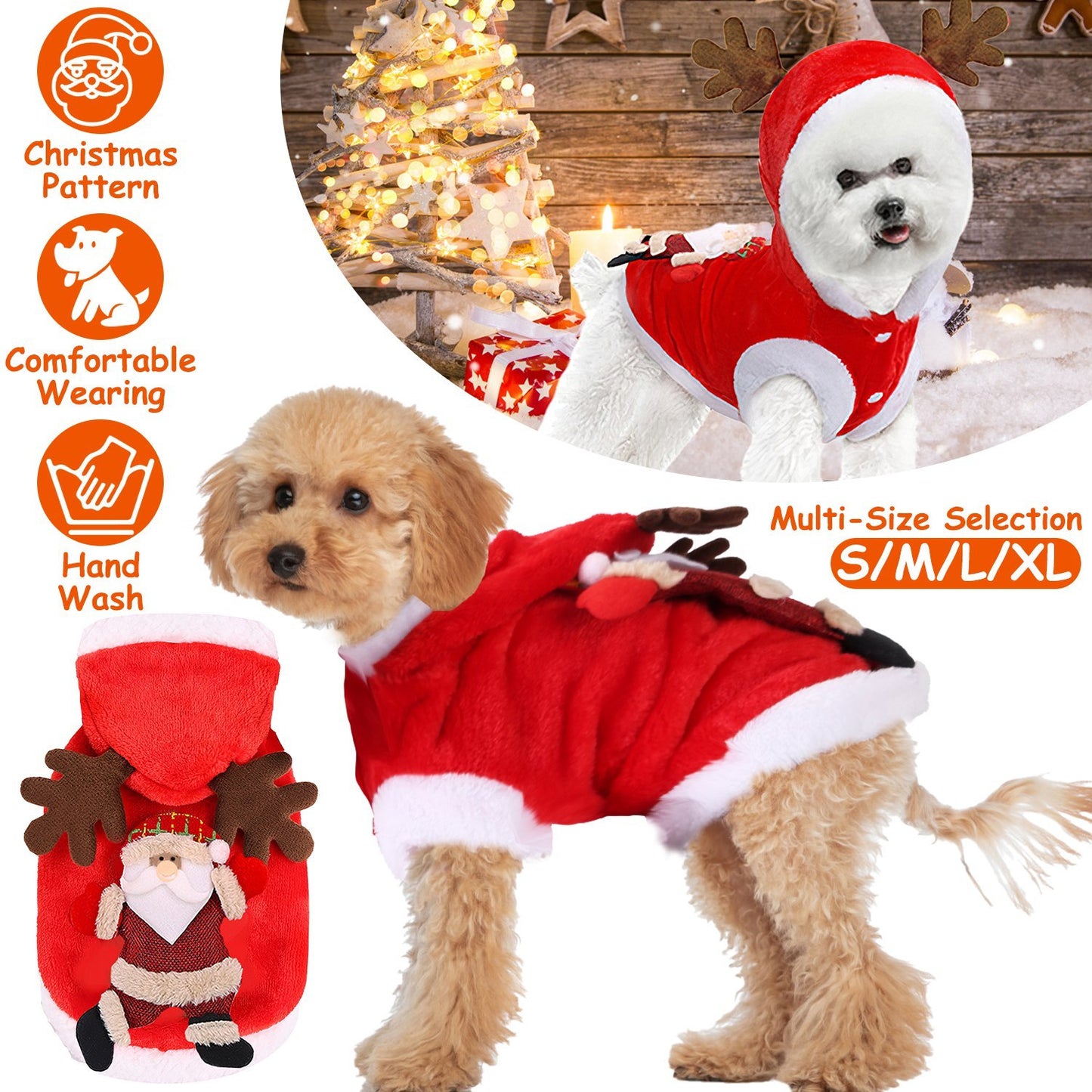 1Pc Pet Christmas Clothes Santa Claus